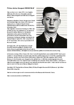 A preview of a PDF biography for Margrett, Alan Arthur